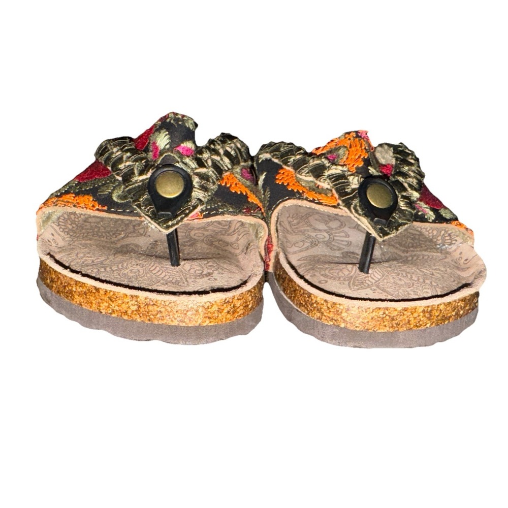 Muk Luks Elaine Braided Thong Flip Flop Sandals Boho Colorful Size 8 NWOT - Picture 5 of 15